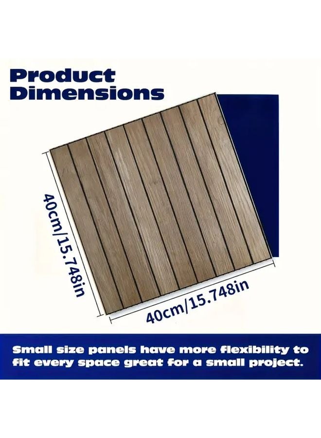 Dark Gray Wood 5Pcs Self Adhesive 3D Wall Panels Waterproof Removable Matte - Image 3